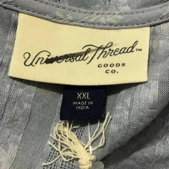 UT Ruffle 3/4 Sleeve Top Blue Cottage Core Sz XXL - Picture 3 of 6